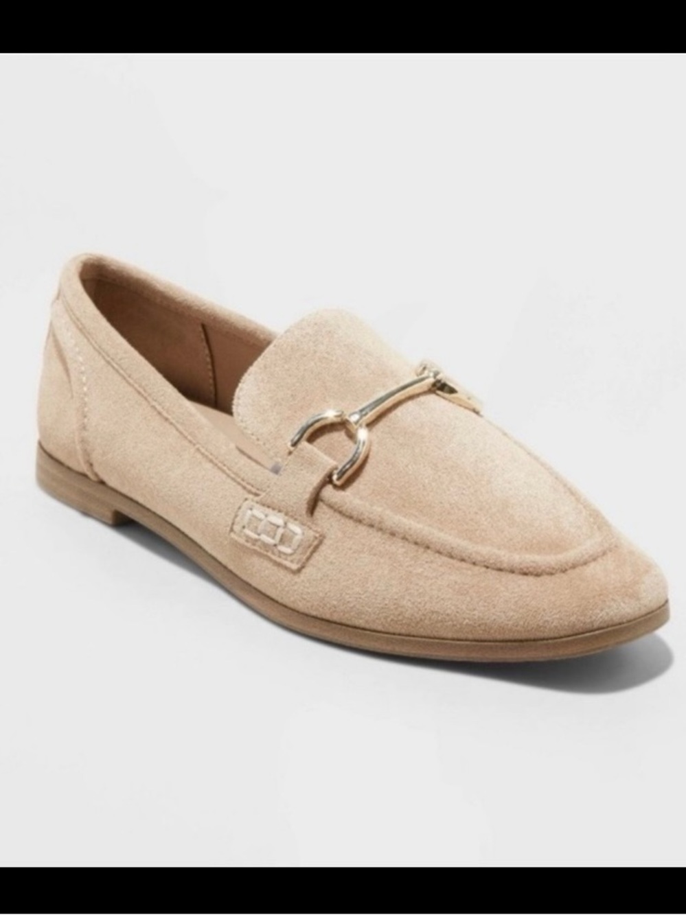 A New Day Laurel Loafer Flats Faux Suede Light Taupe New
